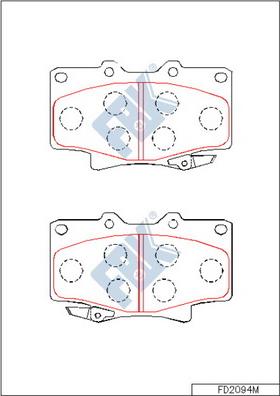 FBK FD2094M - Kit de plaquettes de frein, frein à disque cwaw.fr