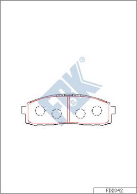 FBK FD2042 - Kit de plaquettes de frein, frein à disque cwaw.fr