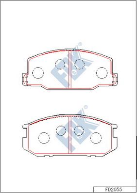 FBK FD2055 - Kit de plaquettes de frein, frein à disque cwaw.fr