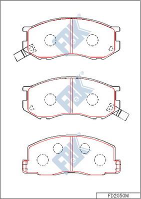 FBK FD2050M - Kit de plaquettes de frein, frein à disque cwaw.fr