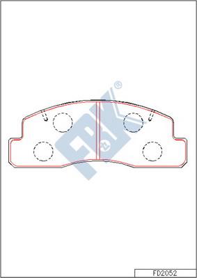 FBK FD2052 - Kit de plaquettes de frein, frein à disque cwaw.fr