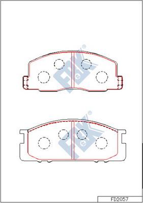 FBK FD2057 - Kit de plaquettes de frein, frein à disque cwaw.fr