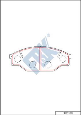 FBK FD2069 - Kit de plaquettes de frein, frein à disque cwaw.fr