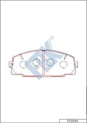 FBK FD2064 - Kit de plaquettes de frein, frein à disque cwaw.fr