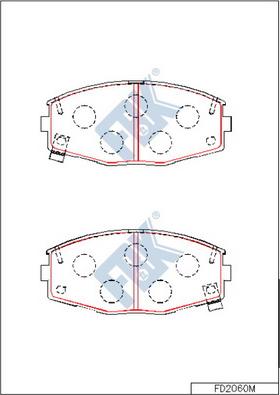 FBK FD2060M - Kit de plaquettes de frein, frein à disque cwaw.fr