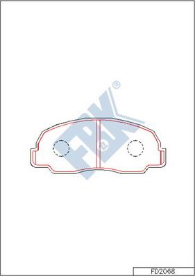 FBK FD2068 - Kit de plaquettes de frein, frein à disque cwaw.fr