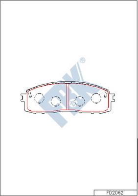 FBK FD2062 - Kit de plaquettes de frein, frein à disque cwaw.fr