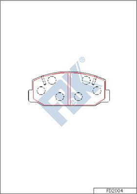 FBK FD2004 - Kit de plaquettes de frein, frein à disque cwaw.fr