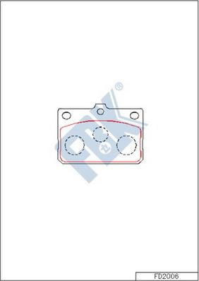 FBK FD2006 - Kit de plaquettes de frein, frein à disque cwaw.fr