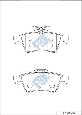 FBK FD20006 - Kit de plaquettes de frein, frein à disque cwaw.fr