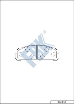 FBK FD2000 - Kit de plaquettes de frein, frein à disque cwaw.fr