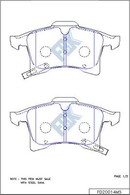 FBK FD20014MS - Kit de plaquettes de frein, frein à disque cwaw.fr