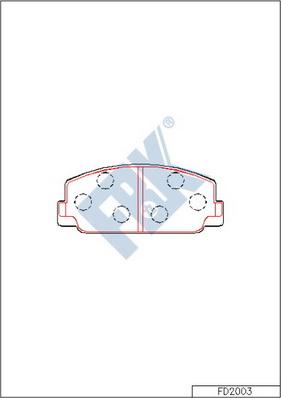 FBK FD2003 - Kit de plaquettes de frein, frein à disque cwaw.fr