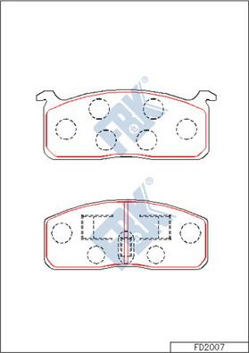 FBK FD2007 - Kit de plaquettes de frein, frein à disque cwaw.fr