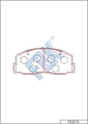 FBK FD2019 - Kit de plaquettes de frein, frein à disque cwaw.fr