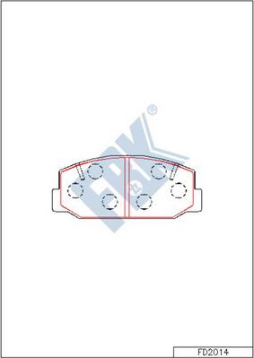 FBK FD2014 - Kit de plaquettes de frein, frein à disque cwaw.fr