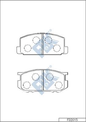 FBK FD2015 - Kit de plaquettes de frein, frein à disque cwaw.fr