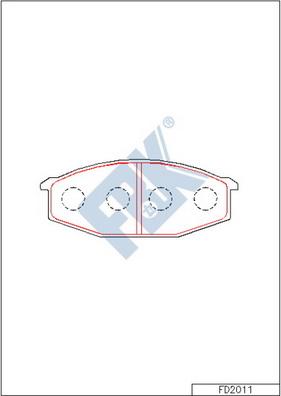 FBK FD2011 - Kit de plaquettes de frein, frein à disque cwaw.fr