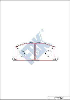 FBK FD2085 - Kit de plaquettes de frein, frein à disque cwaw.fr