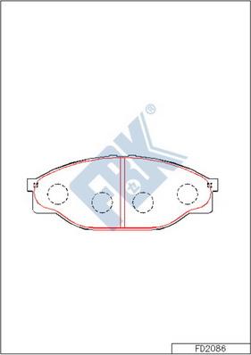 FBK FD2086 - Kit de plaquettes de frein, frein à disque cwaw.fr