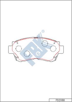 FBK FD2088 - Kit de plaquettes de frein, frein à disque cwaw.fr