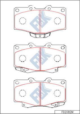 FBK FD2082M - Kit de plaquettes de frein, frein à disque cwaw.fr