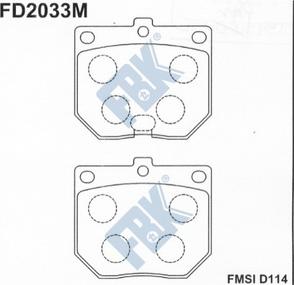 FBK FD2033M - Kit de plaquettes de frein, frein à disque cwaw.fr