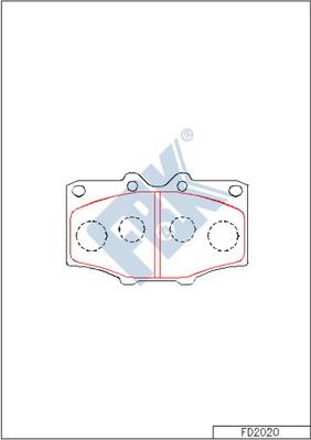 FBK FD2020 - Kit de plaquettes de frein, frein à disque cwaw.fr