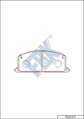 FBK FD2023 - Kit de plaquettes de frein, frein à disque cwaw.fr