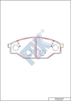 FBK FD2027 - Kit de plaquettes de frein, frein à disque cwaw.fr