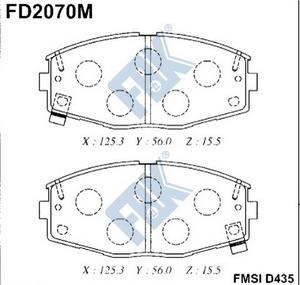 FBK FD2070M - Kit de plaquettes de frein, frein à disque cwaw.fr