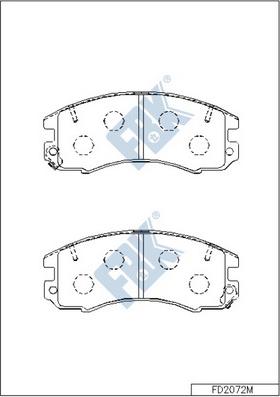 FBK FD2072M - Kit de plaquettes de frein, frein à disque cwaw.fr