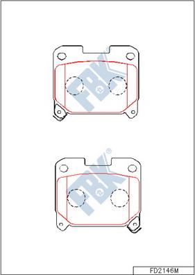 FBK FD2146M - Kit de plaquettes de frein, frein à disque cwaw.fr