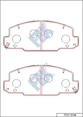 FBK FD2140M - Kit de plaquettes de frein, frein à disque cwaw.fr