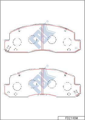 FBK FD2148M - Kit de plaquettes de frein, frein à disque cwaw.fr