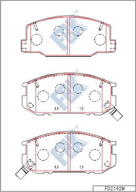 FBK FD2142M - Kit de plaquettes de frein, frein à disque cwaw.fr