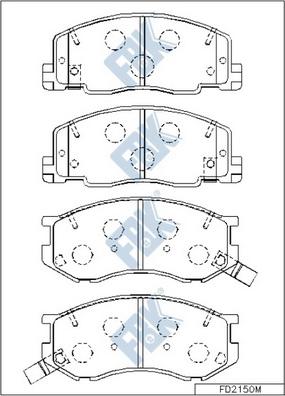 FBK FD2150M - Kit de plaquettes de frein, frein à disque cwaw.fr