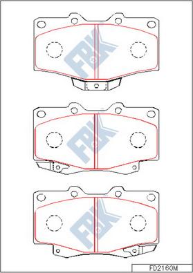 FBK FD2160M - Kit de plaquettes de frein, frein à disque cwaw.fr