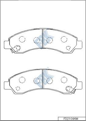 FBK FD21096M - Kit de plaquettes de frein, frein à disque cwaw.fr