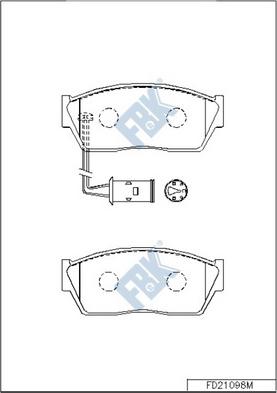 FBK FD21098M - Kit de plaquettes de frein, frein à disque cwaw.fr