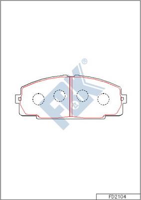 FBK FD2104 - Kit de plaquettes de frein, frein à disque cwaw.fr