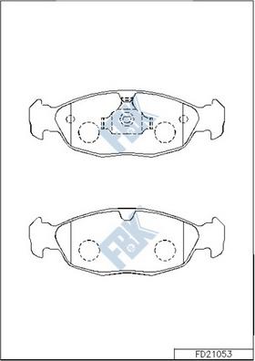 FBK FD21053 - Kit de plaquettes de frein, frein à disque cwaw.fr