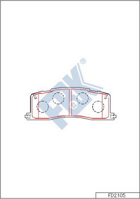 FBK FD2105 - Kit de plaquettes de frein, frein à disque cwaw.fr