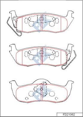 FBK FD21062 - Kit de plaquettes de frein, frein à disque cwaw.fr
