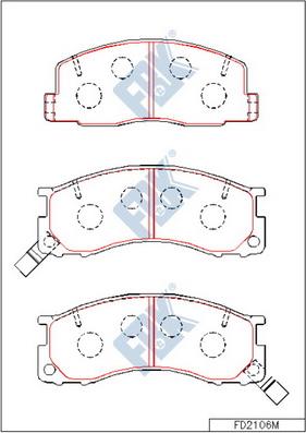 FBK FD2106M - Kit de plaquettes de frein, frein à disque cwaw.fr