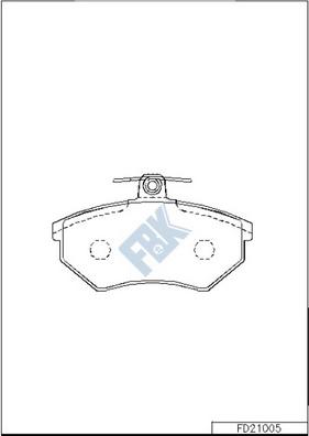 FBK FD21005 - Kit de plaquettes de frein, frein à disque cwaw.fr