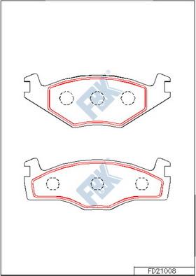 FBK FD21008 - Kit de plaquettes de frein, frein à disque cwaw.fr