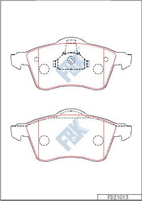 FBK FD21013 - Kit de plaquettes de frein, frein à disque cwaw.fr