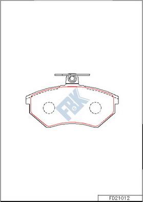 FBK FD21012 - Kit de plaquettes de frein, frein à disque cwaw.fr