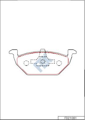 FBK FD21081 - Kit de plaquettes de frein, frein à disque cwaw.fr